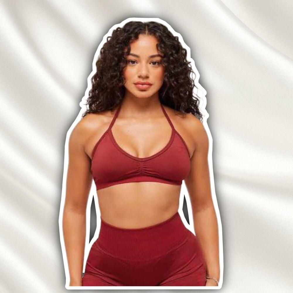 Gymshark x Analis Red seamless sports bra and leggings set